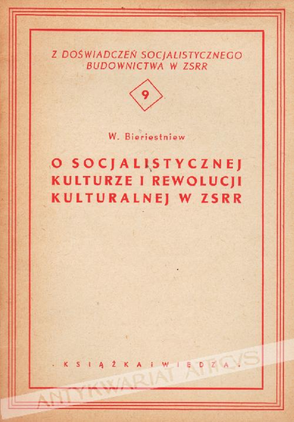 O socjalistycznej kulturze i rewolucji kulturalnej w ZSRR