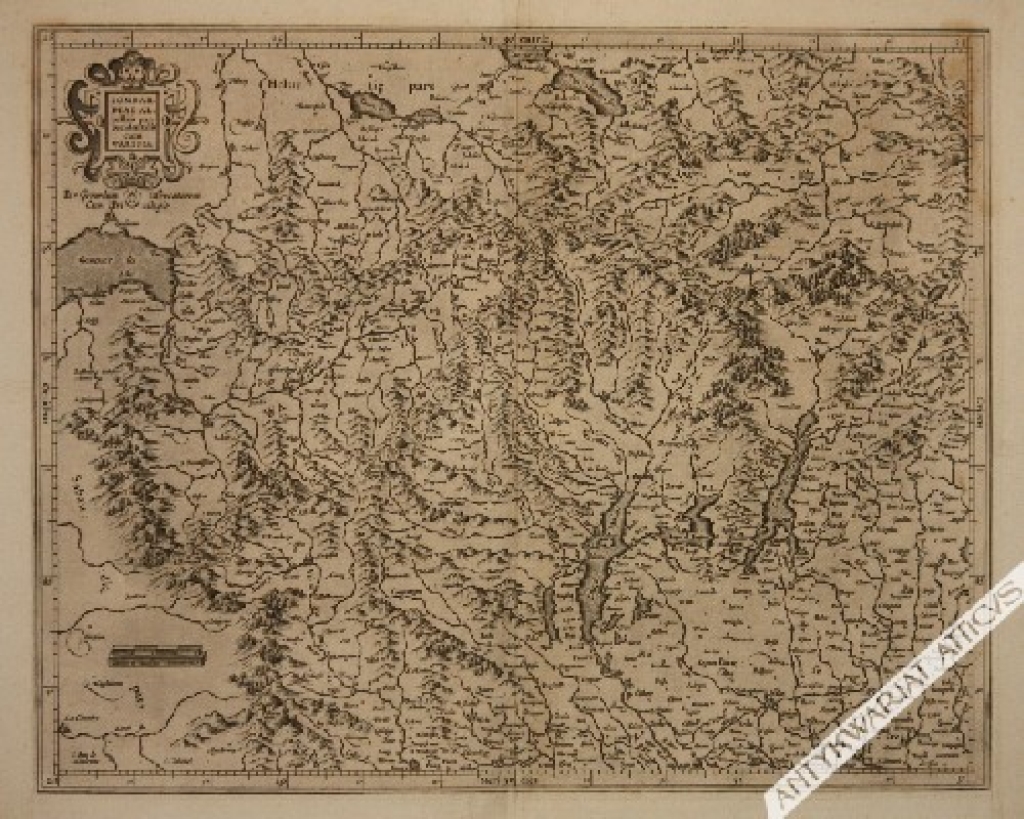 [mapa, ok. 1595] Lombardiae Alpestris pars occidentalis cum Valesia  [Lombardia]