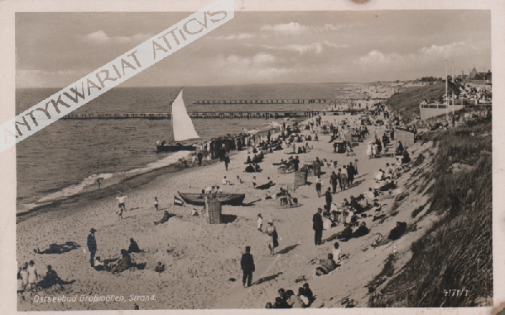 [pocztówka, lata 1920-te] [Mielno] Ostseebad Grossmollen, Strand.