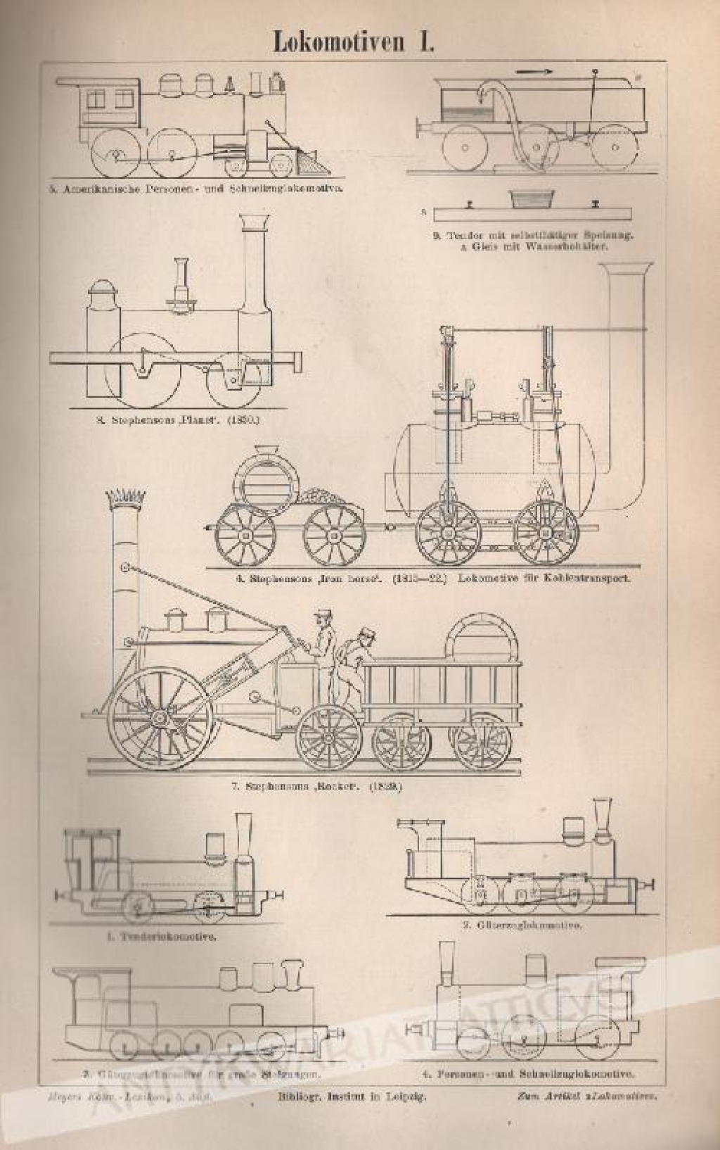 [rycina, 1896] Lokomotiven I-III  [lokomotywy]