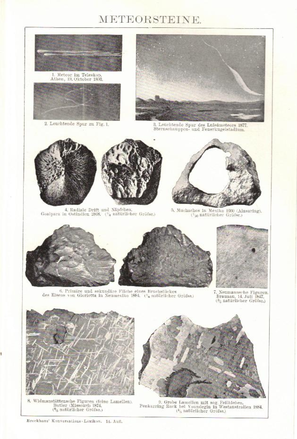 [rycina, 1904] Meteorsteine. [meteoryty]
