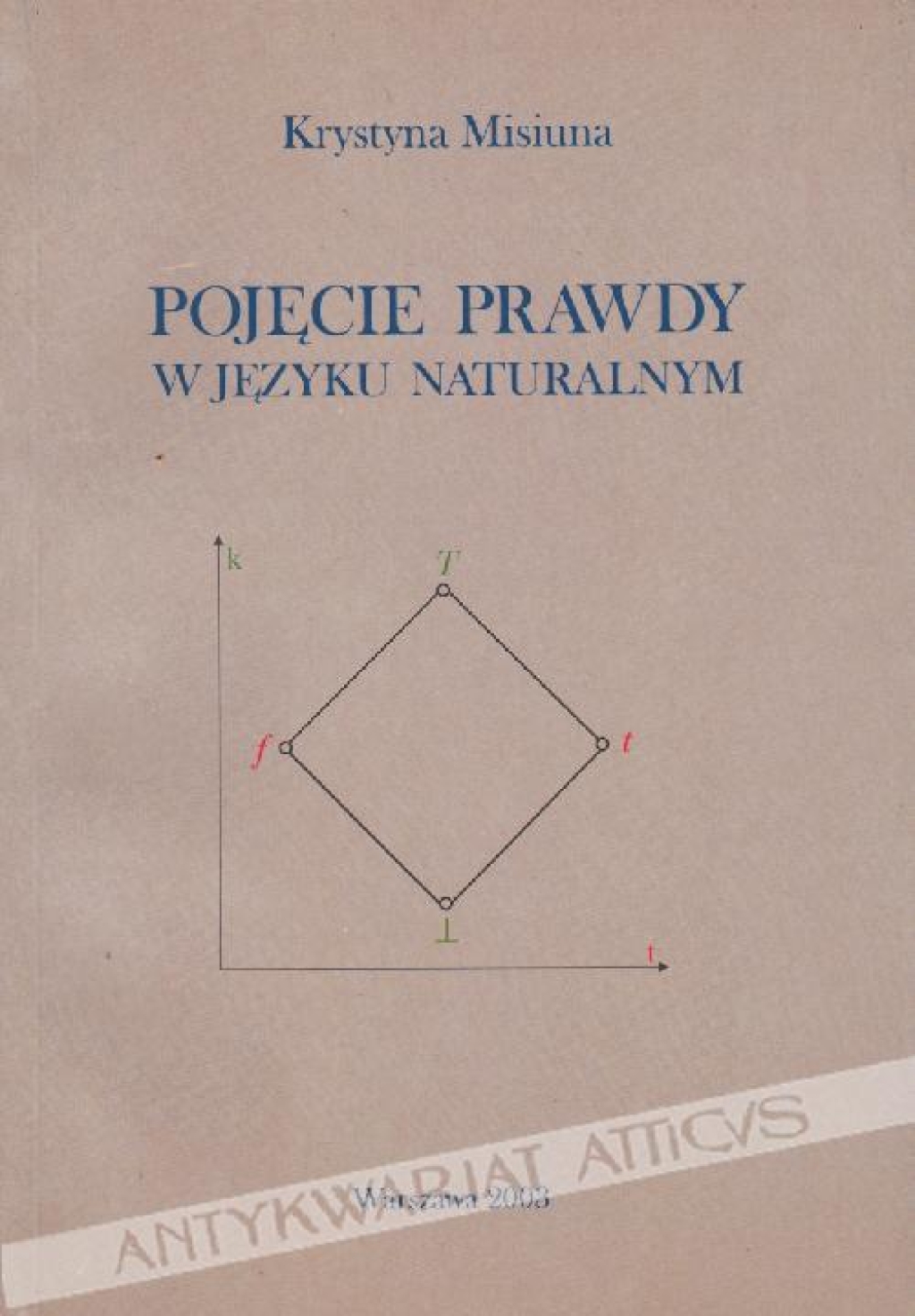 Pojęcie prawdy w języku naturalnym  [dedykacja od autorki]