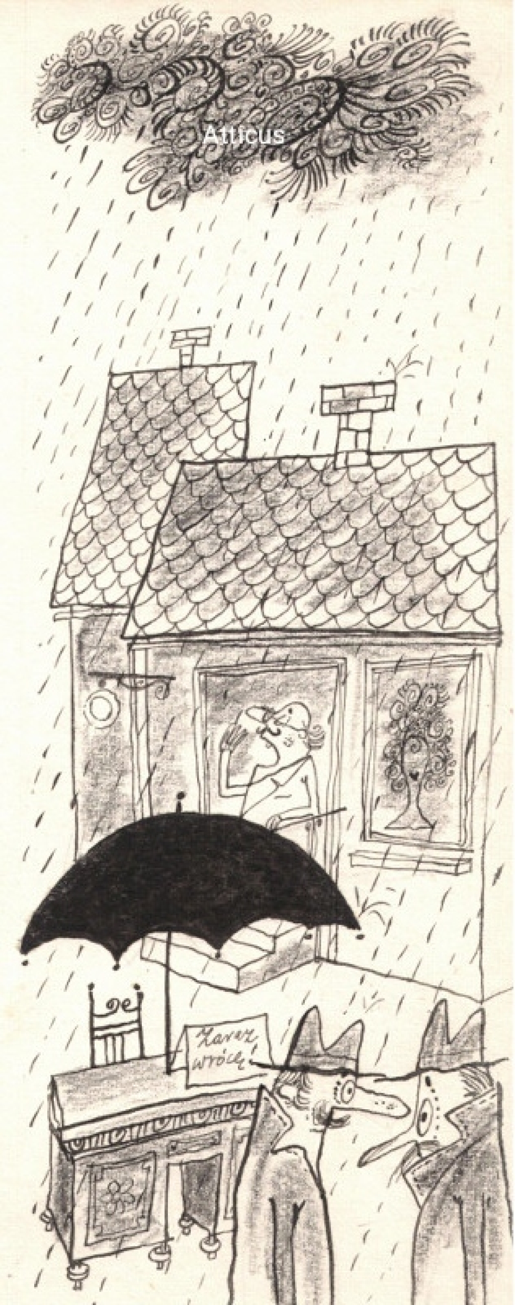 [rysunek, 1977] [deszcz]