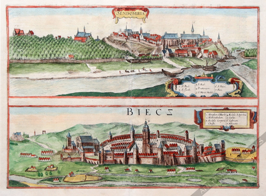 [widok, Sandomierz, Biecz, 1617] SendomiriaBiecz