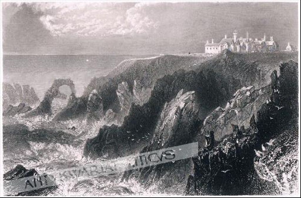 [rycina ok. 1840] Slaines Castle, - near Peterhead