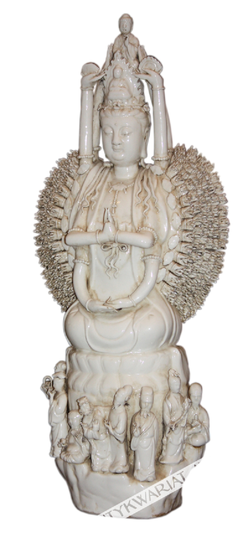[ceramika, Chiny, ok. 1900 r.] Budda Awalokiteśwara