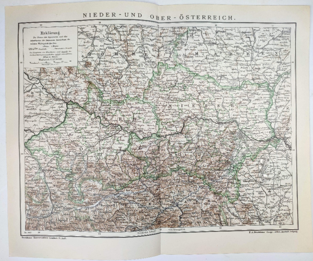 [mapa, 1902] Nieder- und Ober OSTERREICH [Austria]