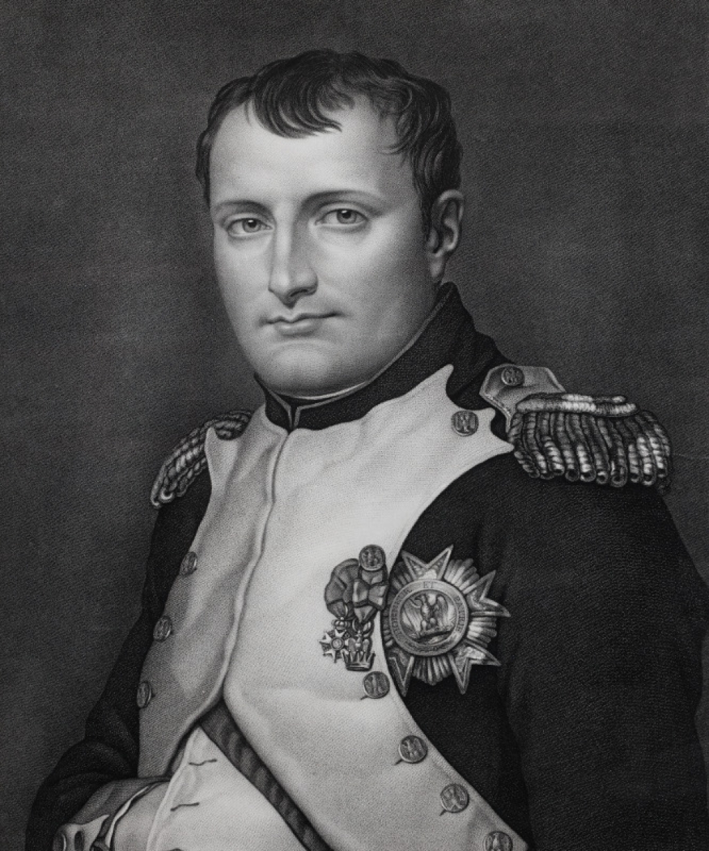 [akwatinta, ok. 1830] Portret Napoleona (wg. J-L. Davida)