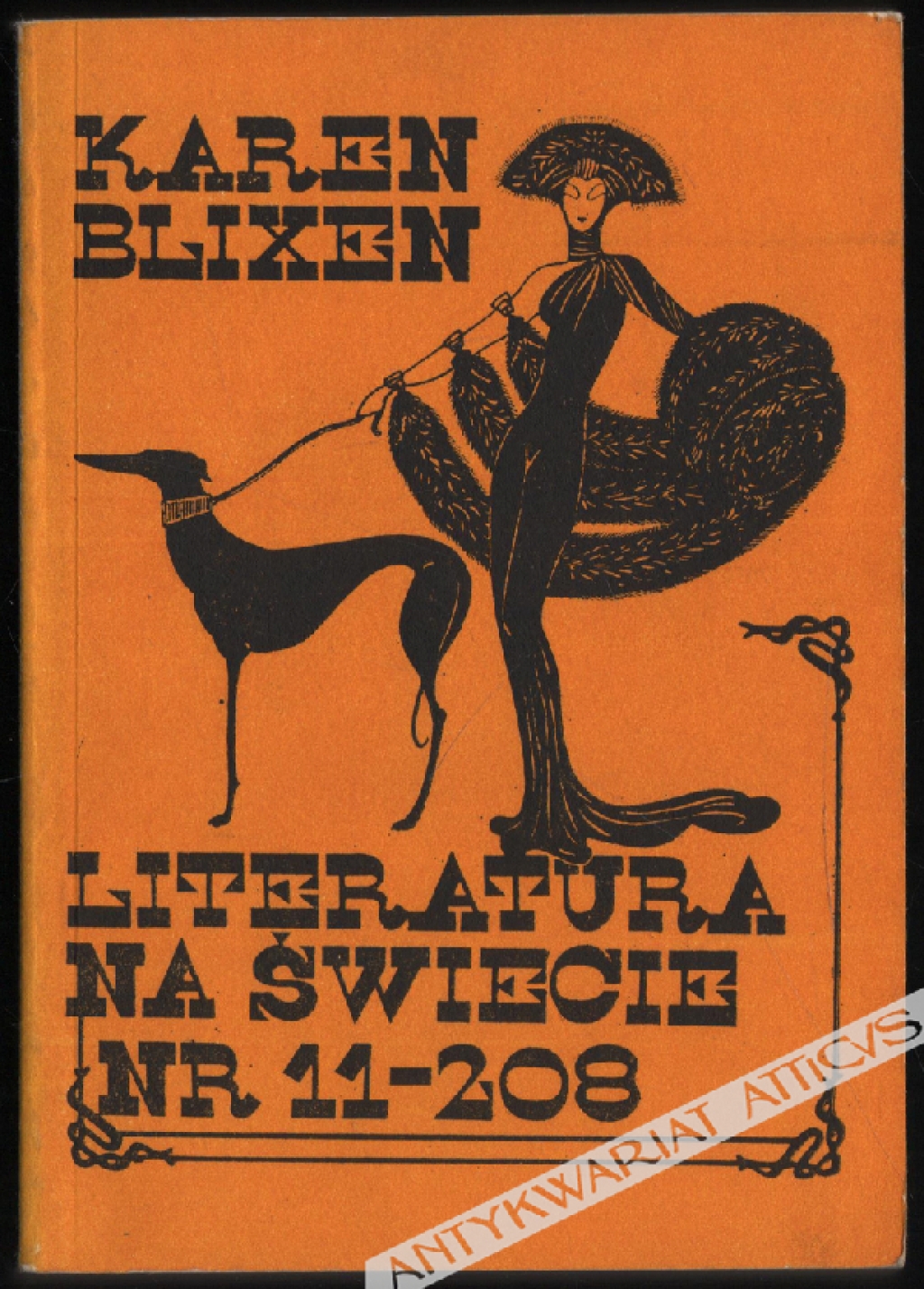 Literatura na świecie, listopad 1988, nr 11 (208) [Karen Blixen, Hans Henry Jahn]