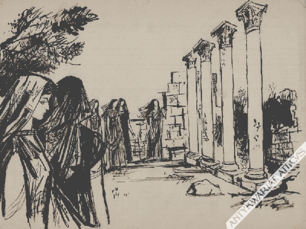 [rysunek, ok. 1960] Przedstawienie Eurypidesa na Cyprze
