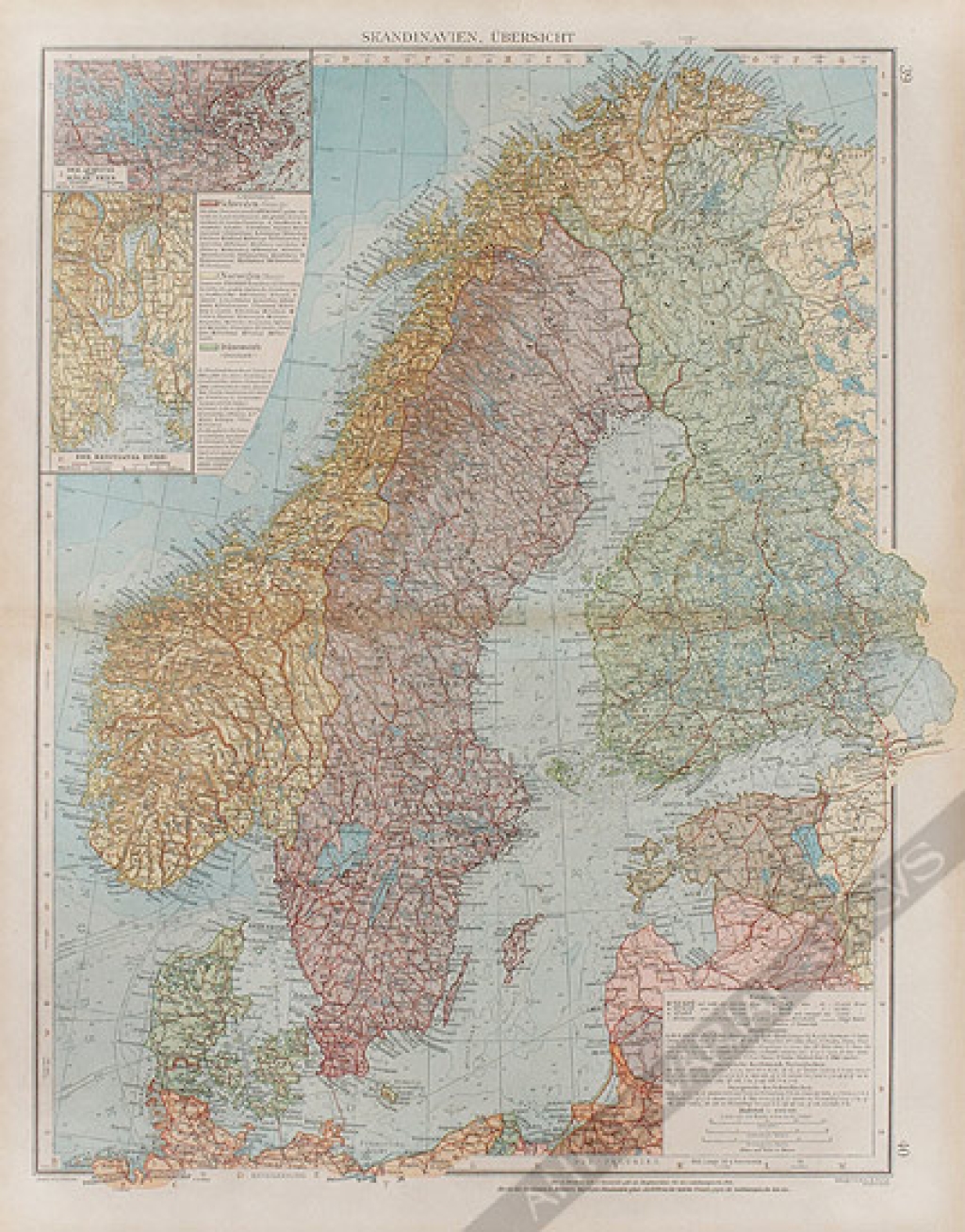 [mapa, 1904] Skandinavien [Półwysep Skandynawski]