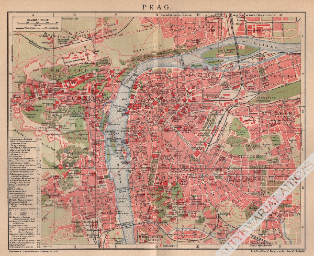 [plan miasta, 1894] Prag [Praga czeska]