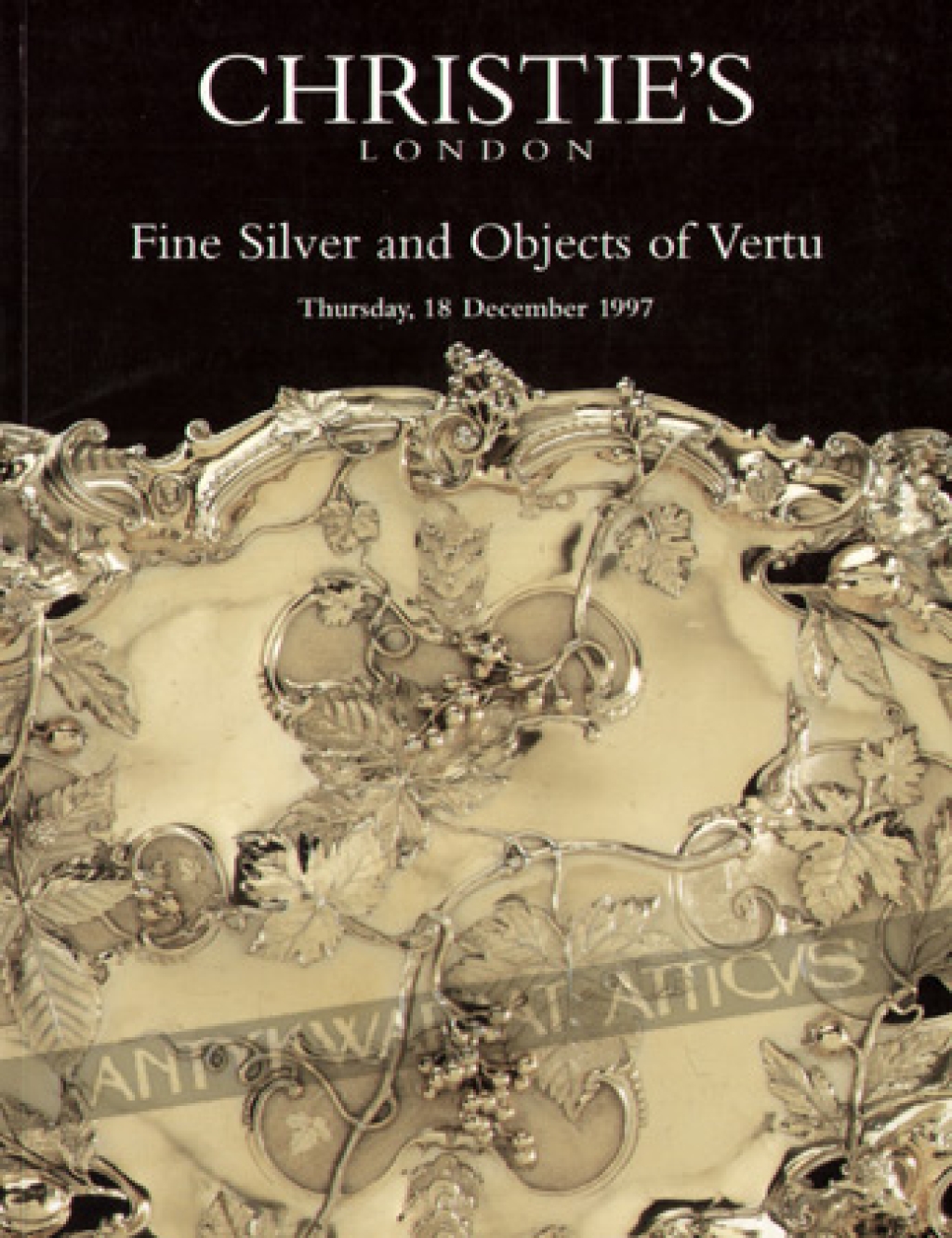 [katalog aukcyjny] Christie\'s London. Fine Silver and Objects of Vertu. Thursday, 18 December 1997