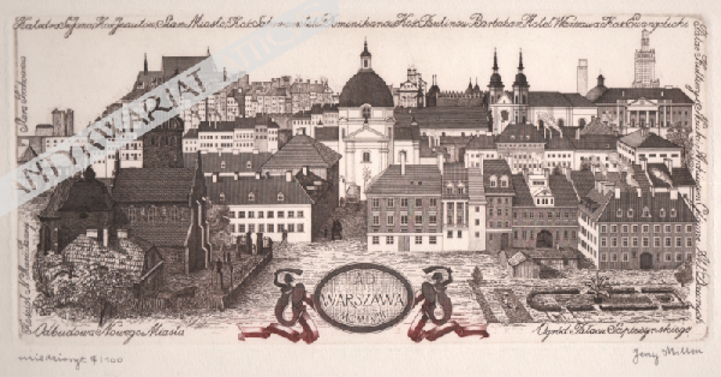 [grafika, 1958] Warszawa A.D. MCMLVIII [panorama]