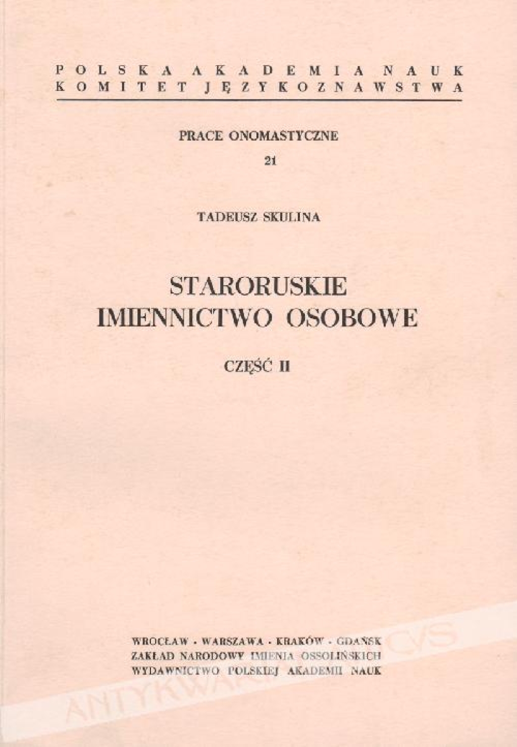 Staroruskie imiennictwo osobowe, cz. II