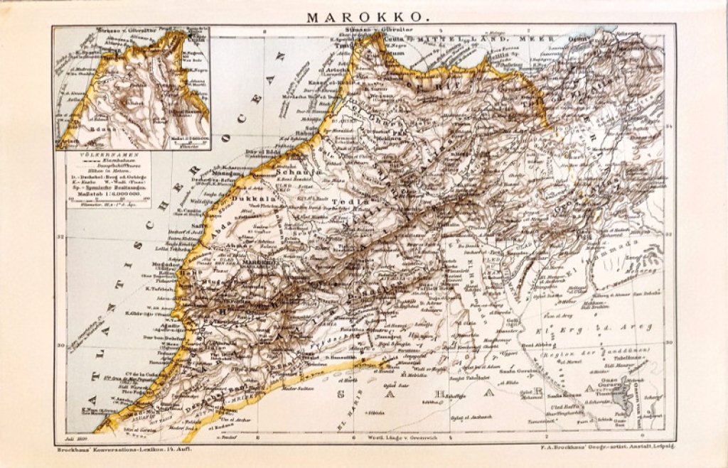 [mapa, Maroko i Tunis, 1898] Marokko [Maroko]