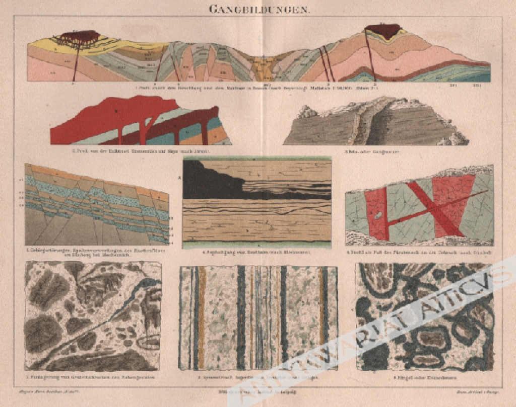 [rycina, 1896] Gangbildungen  [warstwy geologiczne]