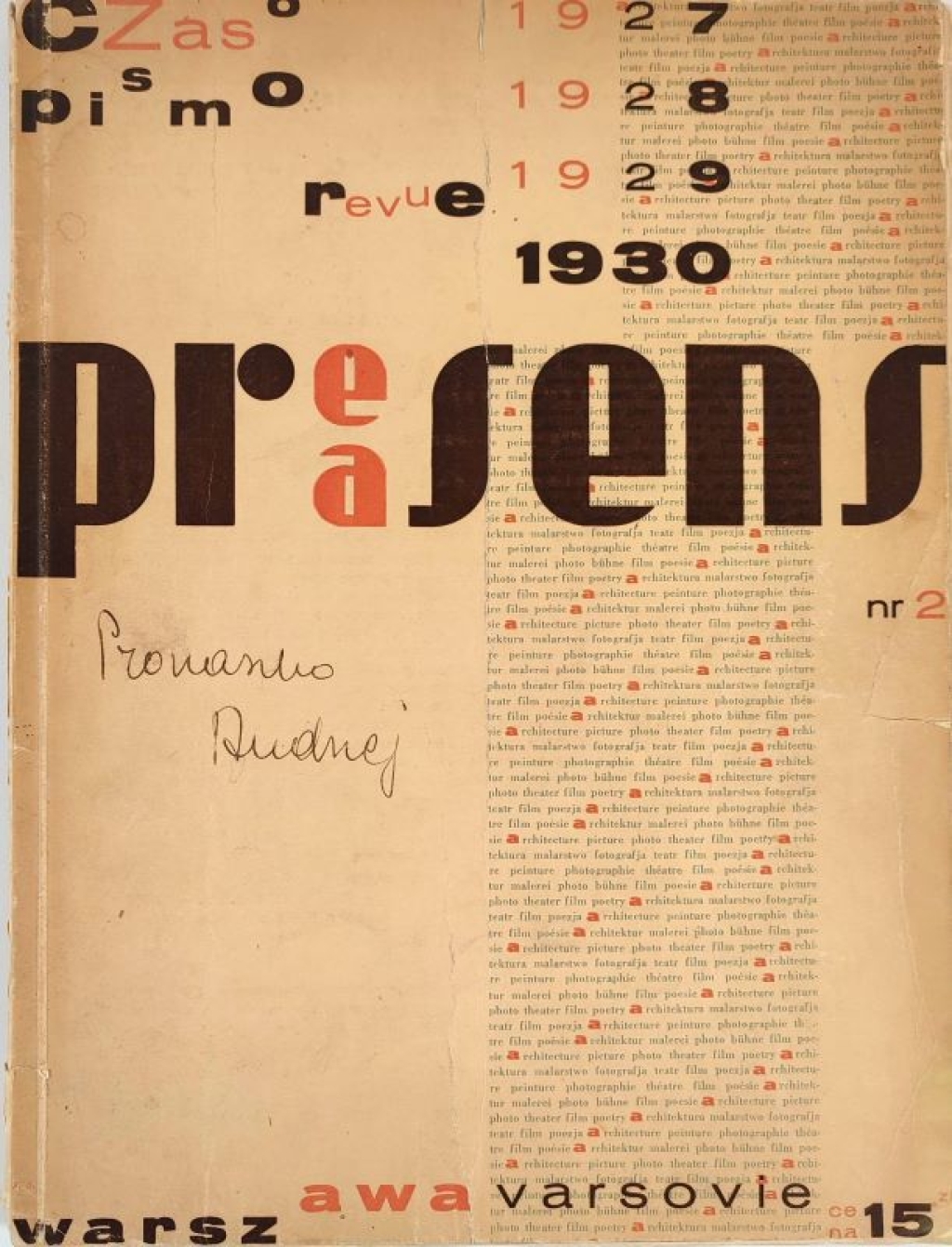 Kwartalnik modernistów Praesens, maj 1930, nr 2  [egz. Andrzeja Pronaszki]