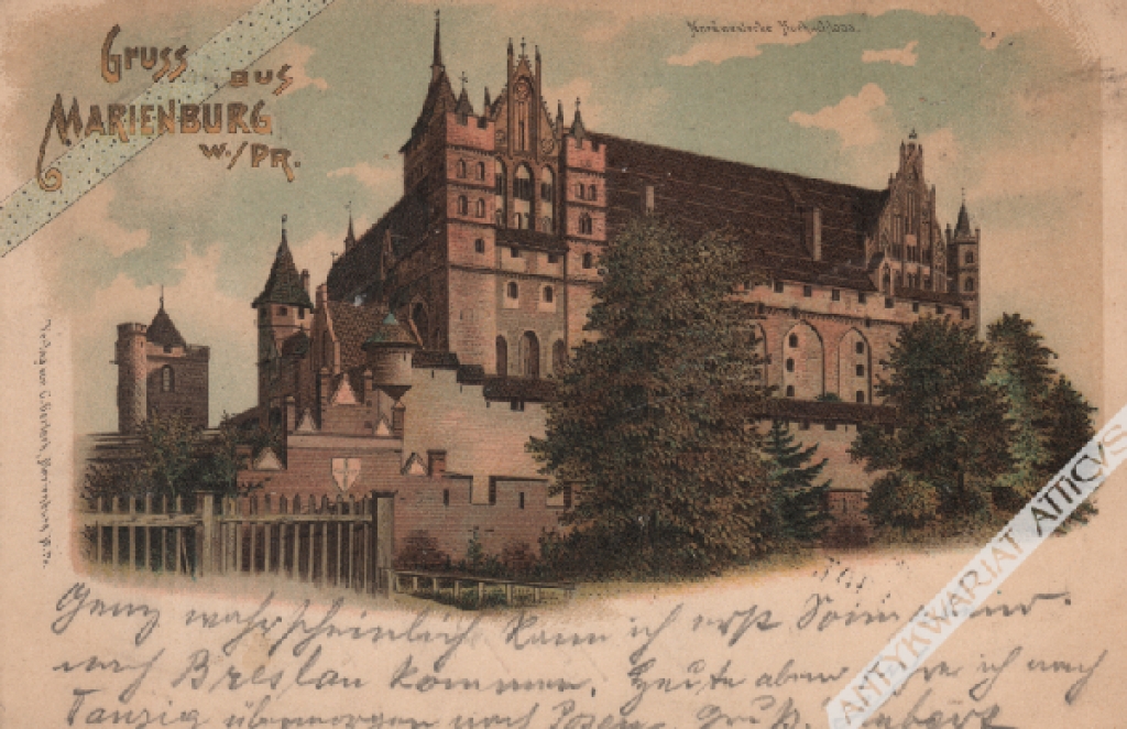 [pocztówka, 1901] Gruss aus Marienburg i. Westpr. [Malbork]