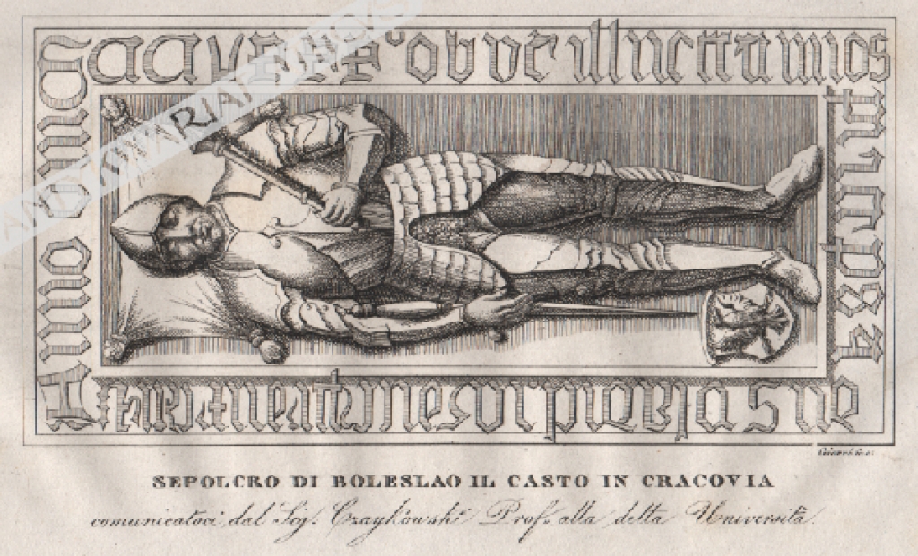 [rycina, 1831 r.] Sepolcro di Boleslao il Casto in Cracovia [Nagrobek Bolesława Wstydliwego w Krakowie]