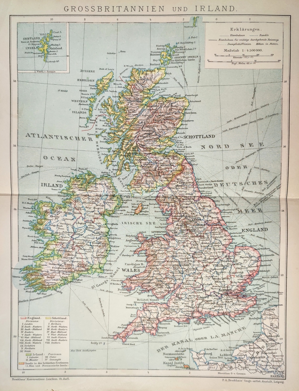 [mapa, ok.1897] Grossbritannien und Irland [Wielka Brytania i Irlandia]