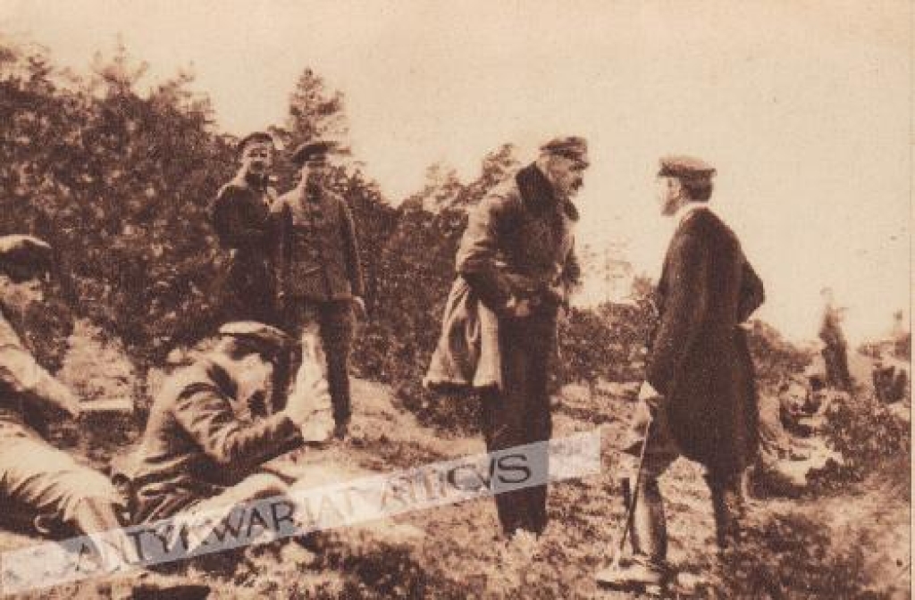 [pocztówka, ok.1920] Z ćwiczeń P.O.W. w 1917 r. pod Warszawą