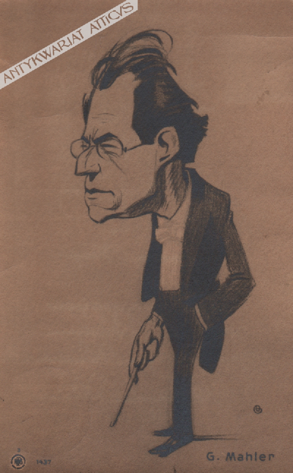 [pocztówka, ok. 1909] Gustav Mahler