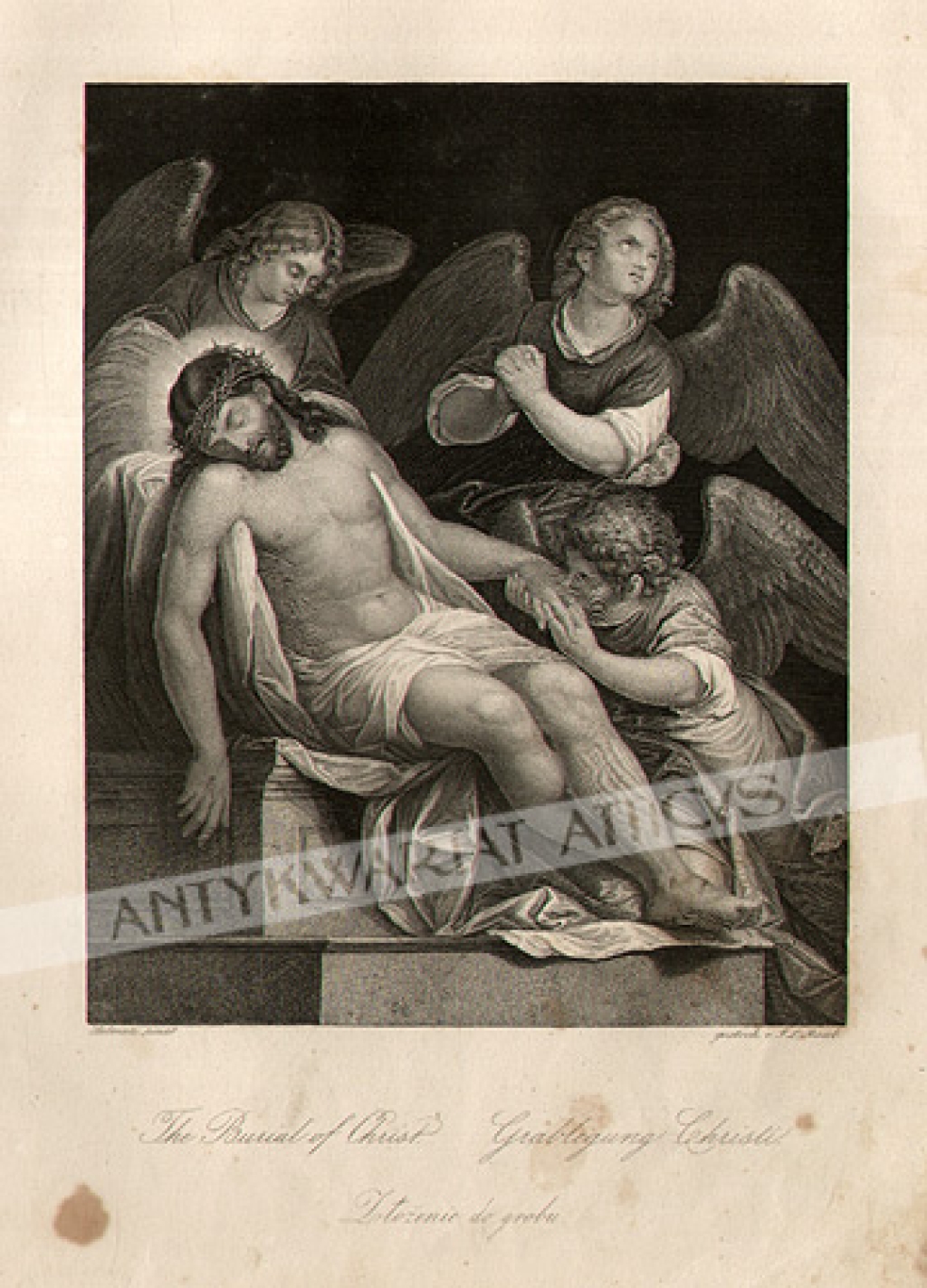 [rycina, 1850] Złożenie do grobu.[The Burial of Christ. Grablegung Christi]