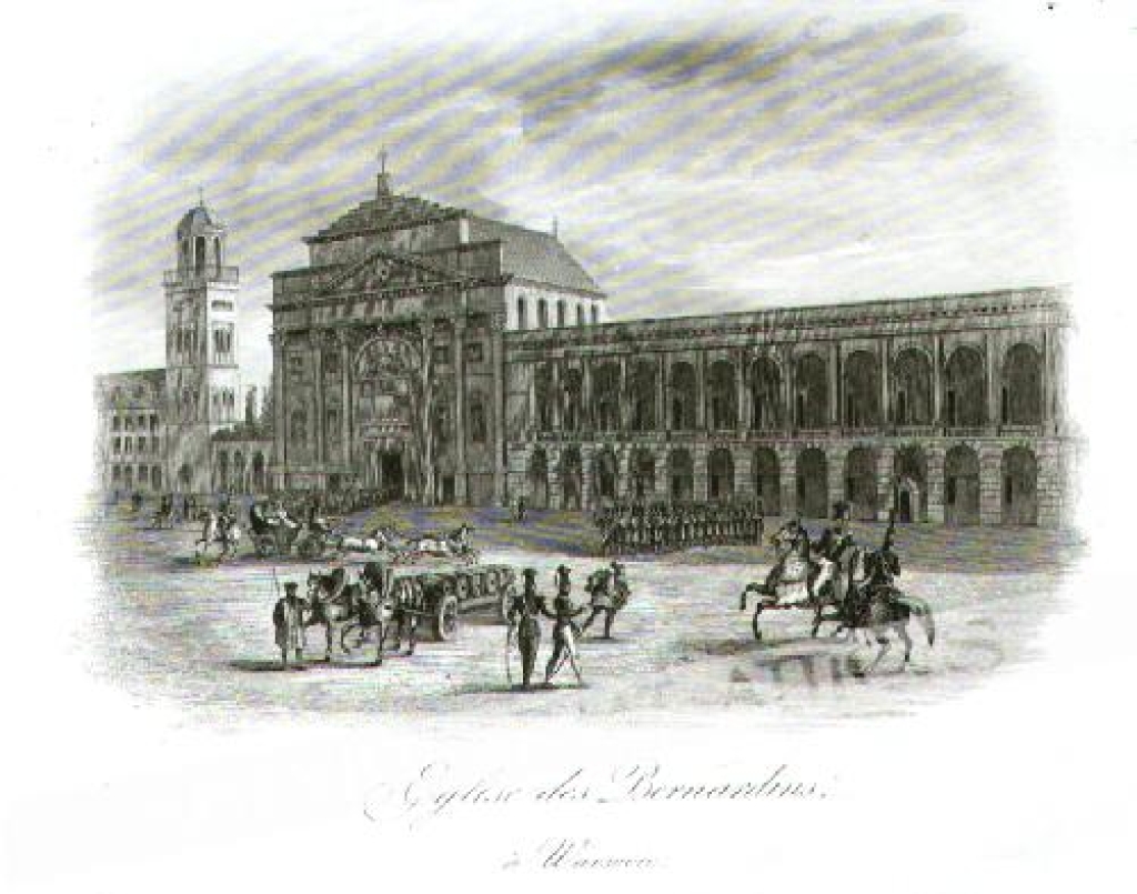[rycina, ok. 1835-36] Eglise des Bernardins a Warsovie  [Warszawa, kościół Bernardynów]