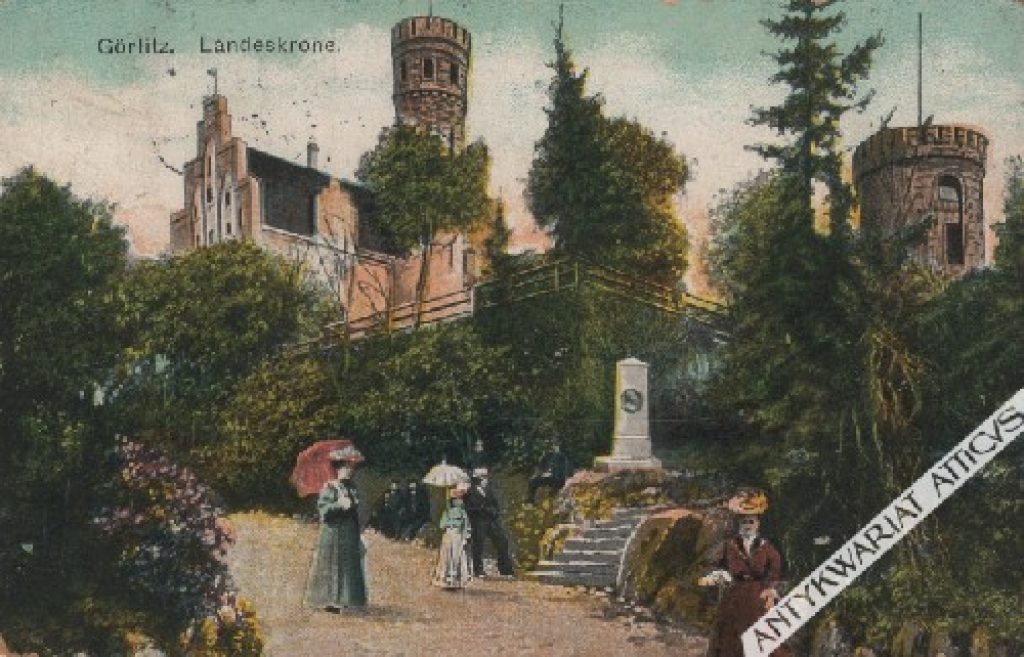 [pocztówka, ok. 1912] Görlitz. Landeskrone. [Zgorzelec, "Korona ziemi"]