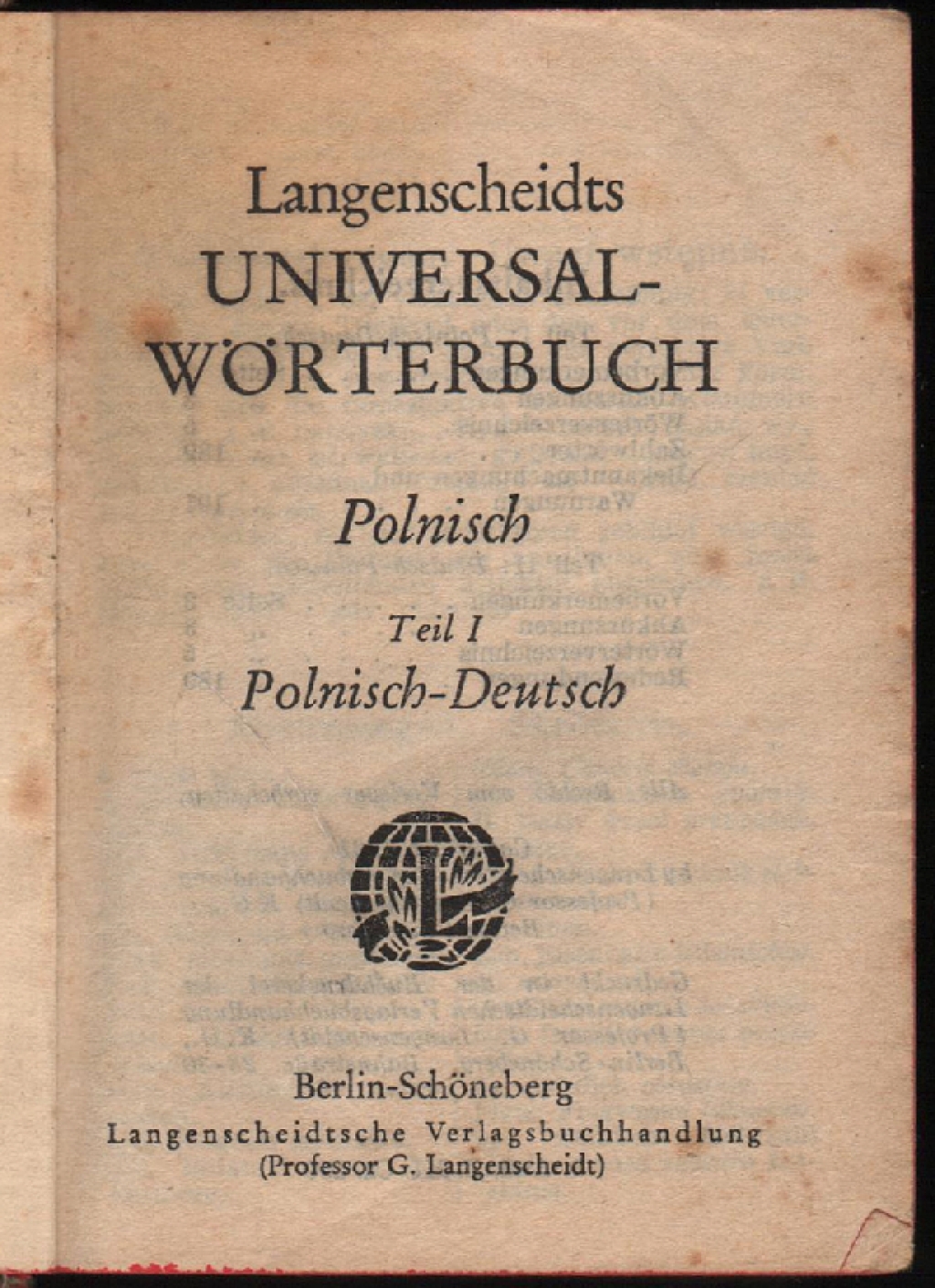 Langenscheidts Universal - Worterbuch Polnisch-Deutsch, Deutsch-Polnisch