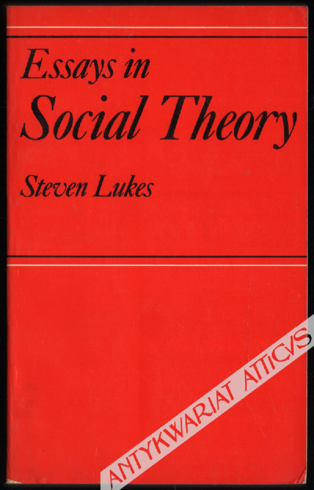 Essays in Social Theory [dedykacja]