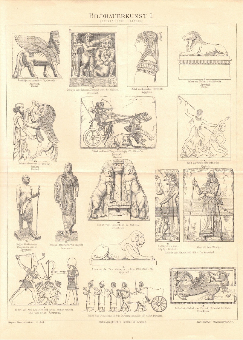 [rycin, 1896] Bildhauerkunst. Orientalische Bildnerei [Rzeźba orientalna - Asyria, Indie, Persja, Egipt]