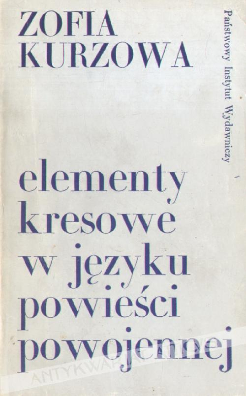 Elementy kresowe w języku powieści powojennej