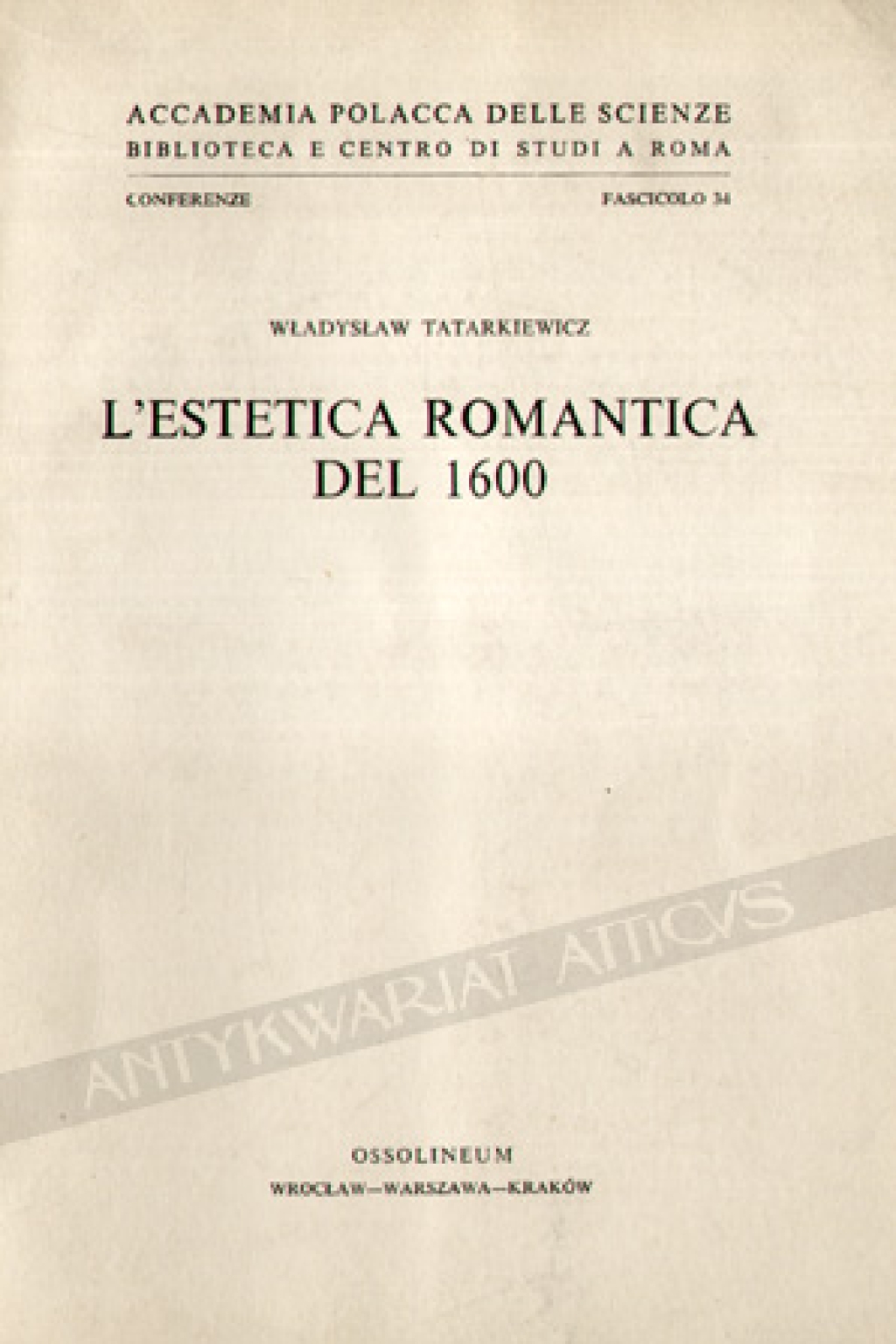 L\' estetica romantica del 1600