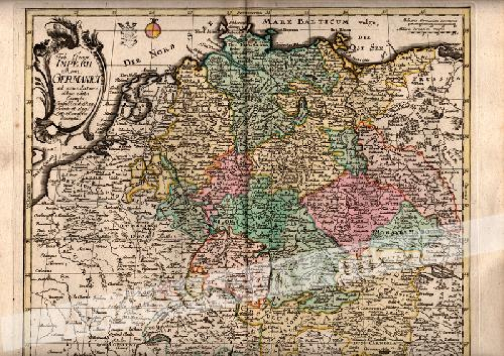 [mapa, Niemcy, 1760] Tab. Geogr. Imperii Rom. Germanici ad emendiantora adhuc edita exempla jussu Acad. Reg. Scient. et   eleg. Litter Borussiae descripta