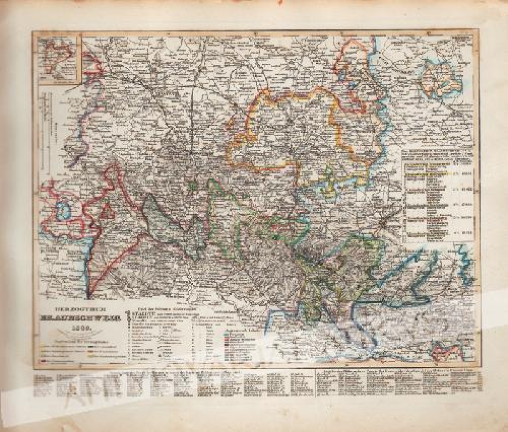 [mapa, Brunszwig 1849] Herzogthum Braunschweig