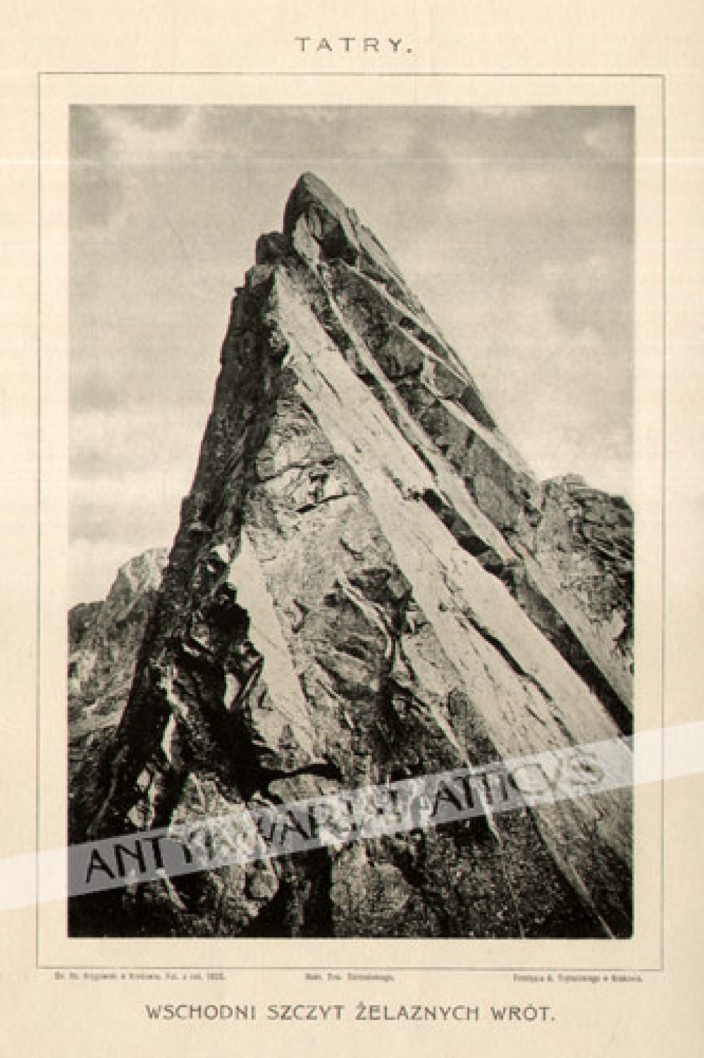 [rycina, 1906] Tatry. Wschodni szczyt Żelaznych Wrót