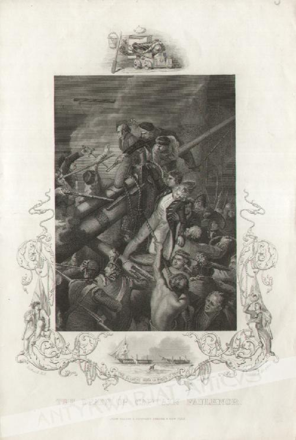 [rycina, ok.1830-50] The death of Captain Faulknor