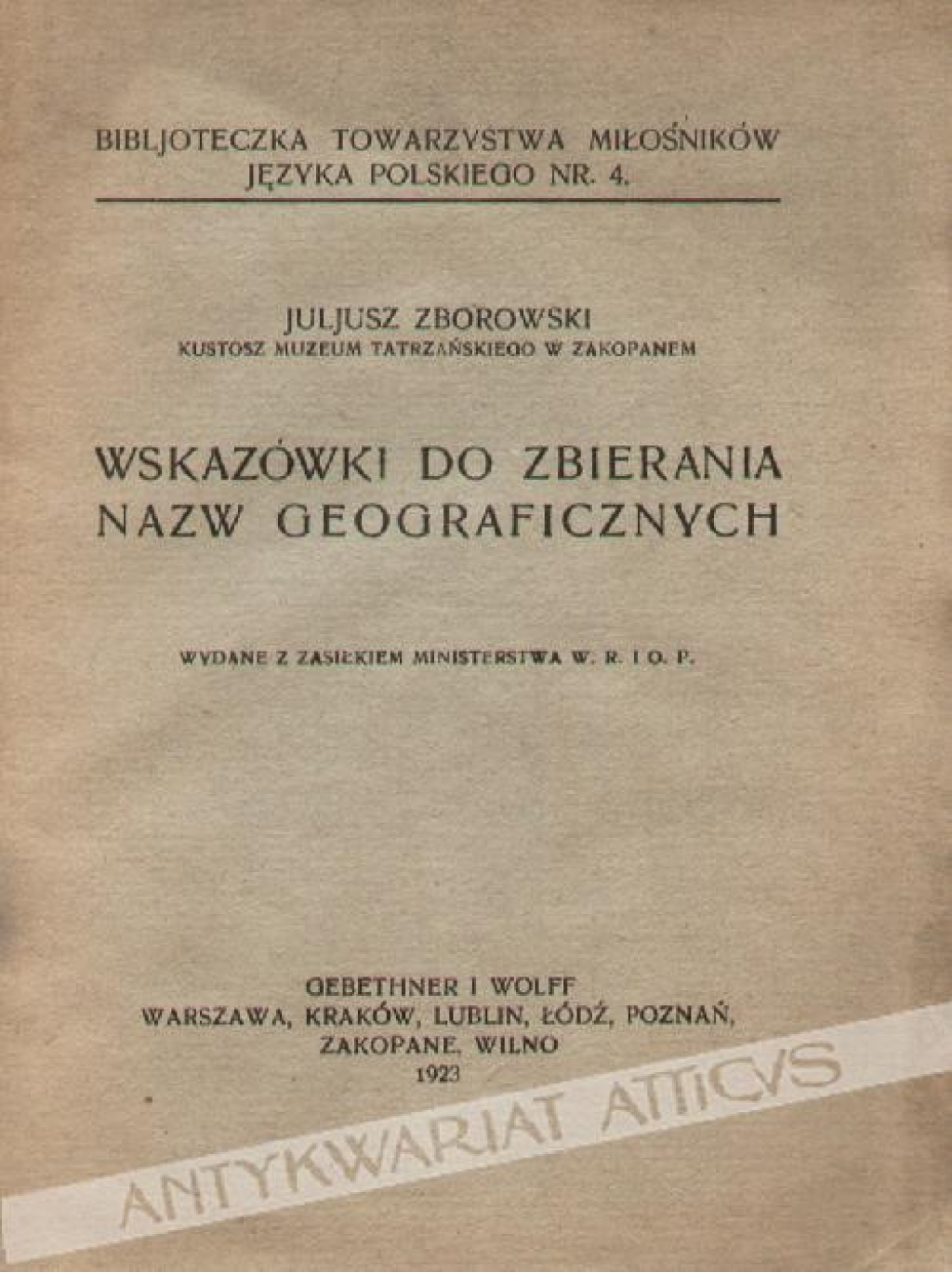 Wskazówki do zbierania nazw geograficznych
