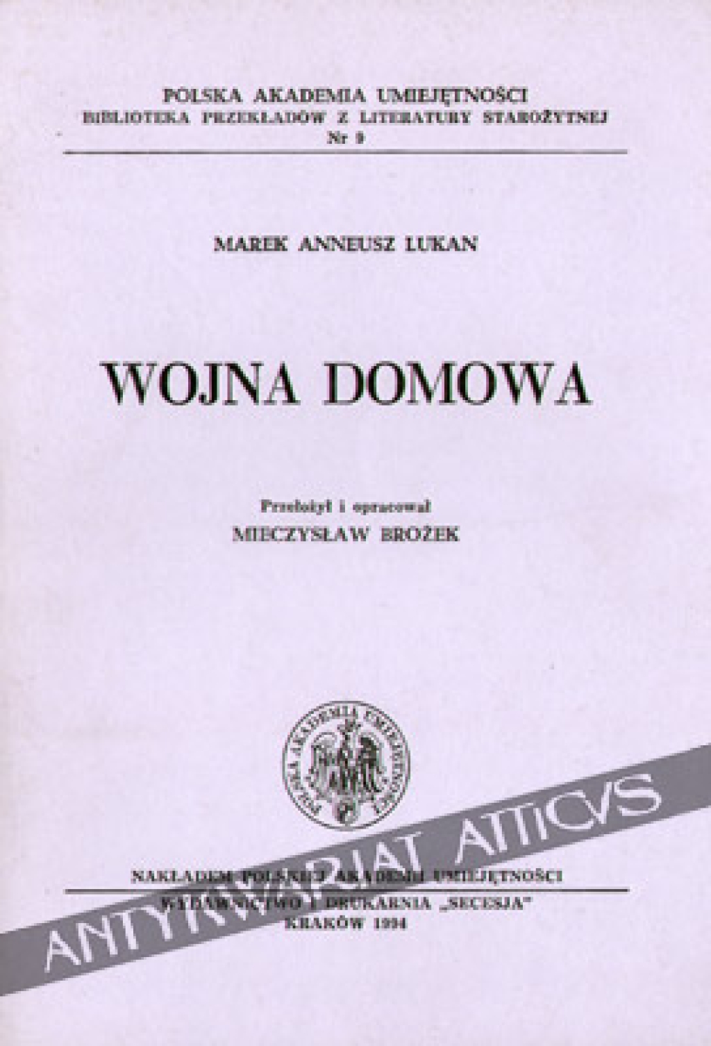 Wojna domowa [Bellum civile]