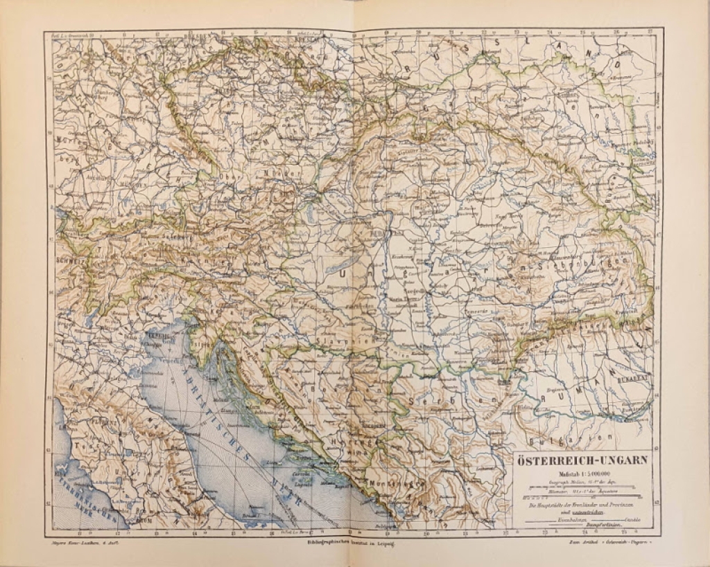 [mapa, 1887] OSTERREICH-UNGARN [Austro-Węgry]
