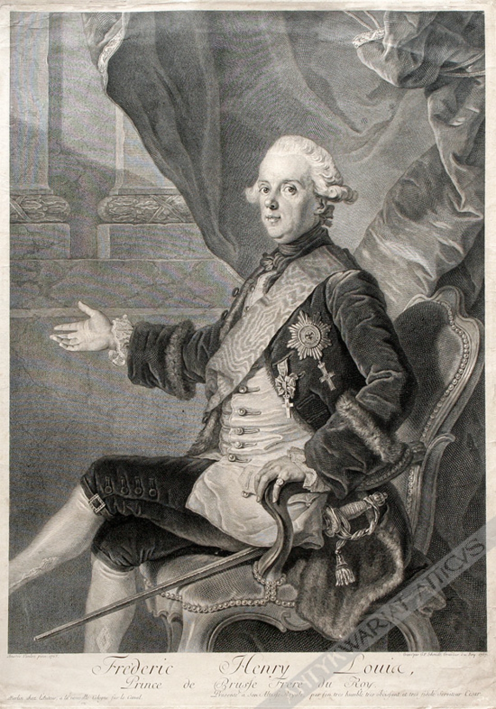 [rycina, 1767] Frederic Henry Louis, Prince de Prusse, Frere du Roy [Książę Henryk Pruski]