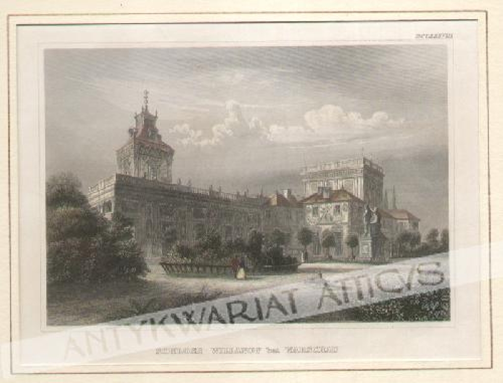 [rycina, ok. 1860] Schloss Willanow bei Warschau [Pałac w Wilanowie]