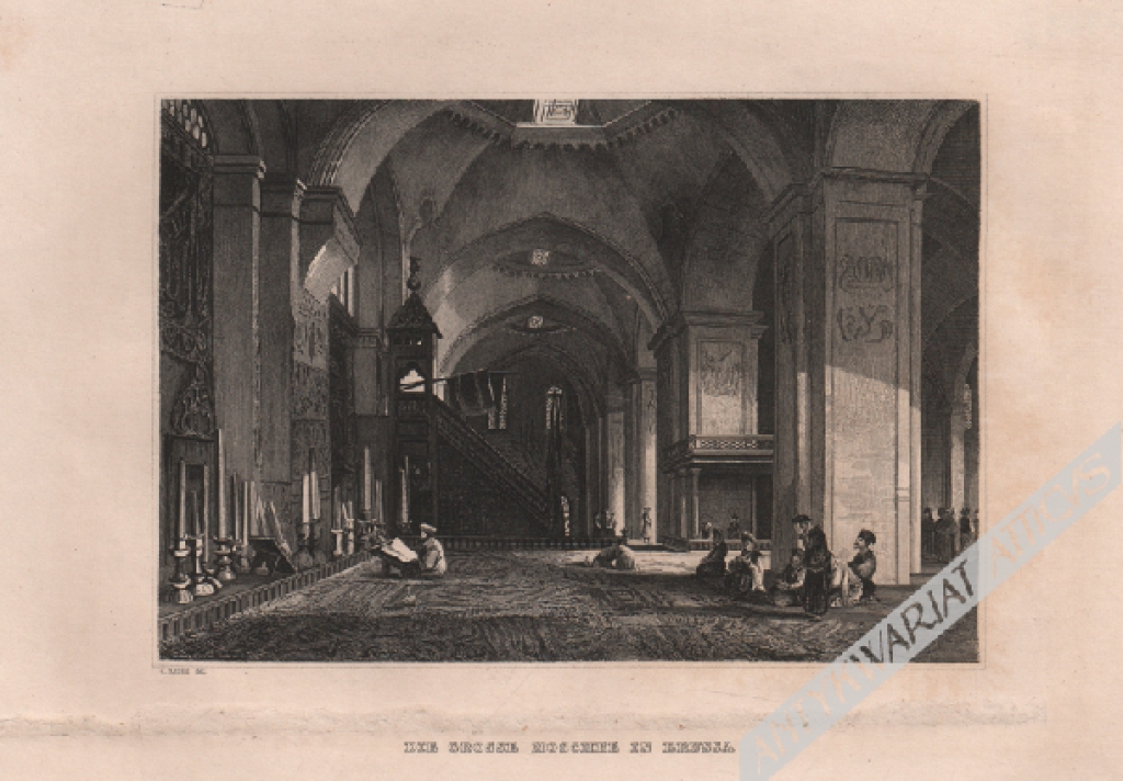 [rycina, 1860] Die Grosse Moschee in Brussa 