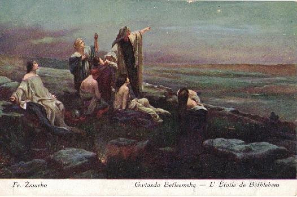 [pocztówka, ok. 1930] Gwiazda Betleemska - L'Etoile de Bethlehem