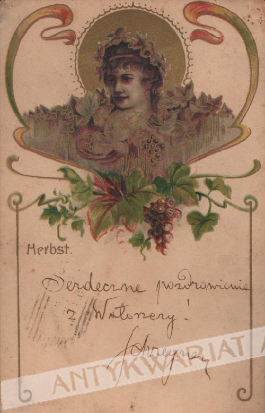 [pocztówka, ok. 1905] Herbst [Jesień]