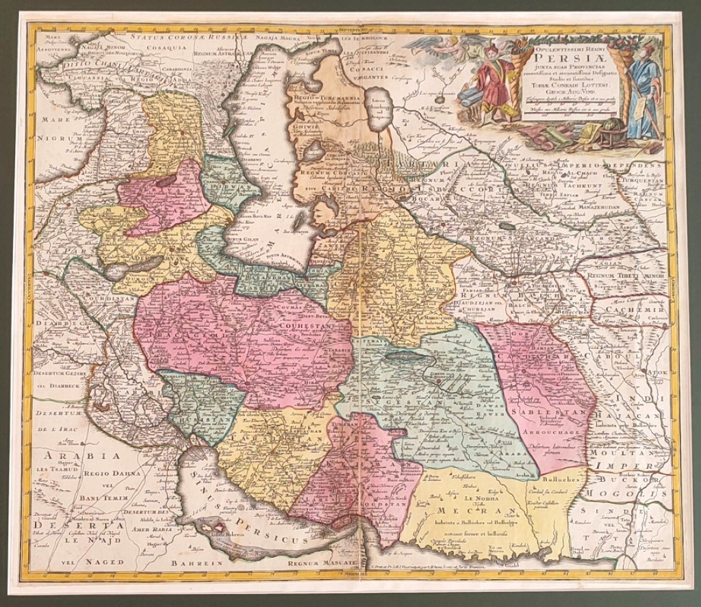 [mapa, Persja, ok. 1750-1770] Opulentissimi Regni Persiae juxta suas Provincias recentissima et accuratissima Designatio, Studio et sumtibus ...