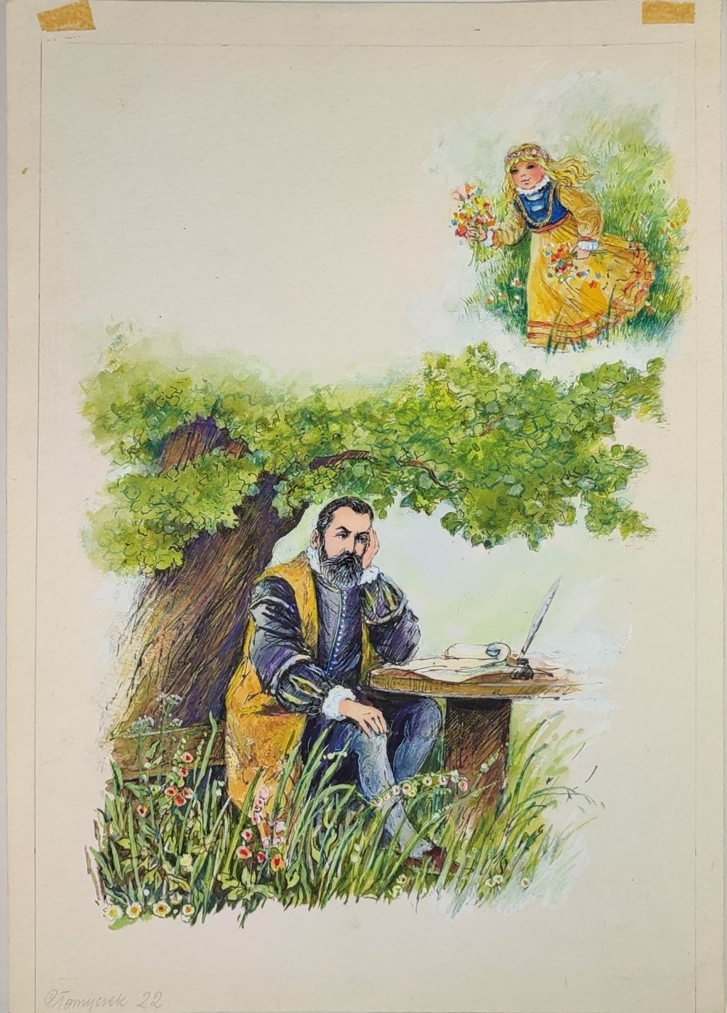 [rysunek, 1988]  Jan Kochanowski