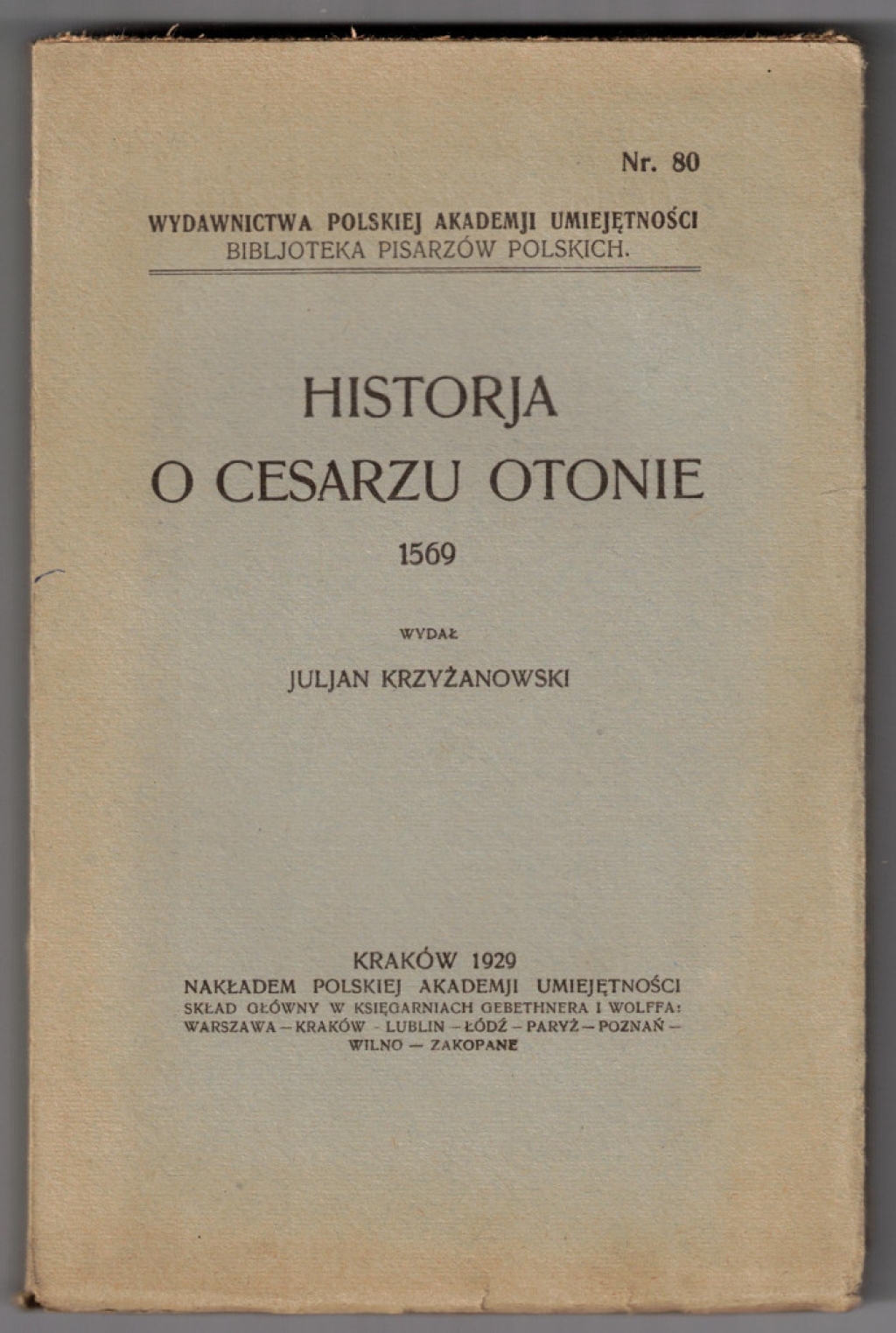 Historja o cesarzu Otonie 1569